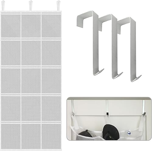 Miniatura 5 de Cruise On Organizador grande de malla sobre la puerta, almacenamiento colgante de 15 bolsillos para crucero y hogar (24 x 60 pulgadas), esencial
