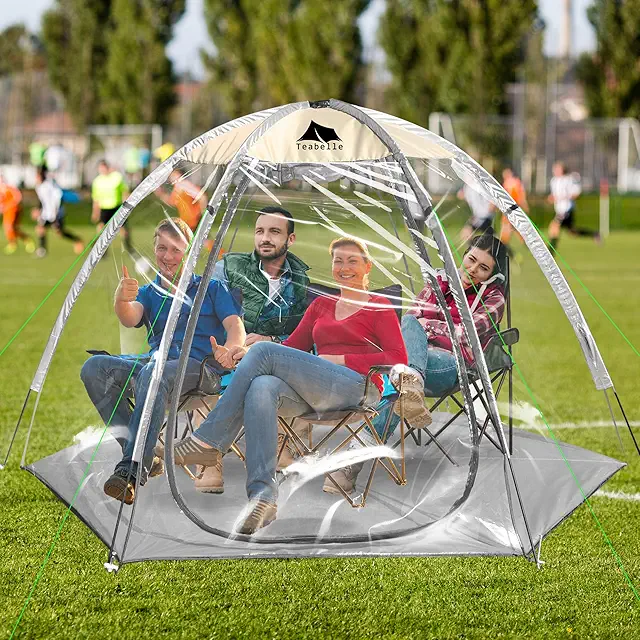 Teabelle Transparent Dome Tent: 4-6 Person Instant Waterproof Outdoor Shelter