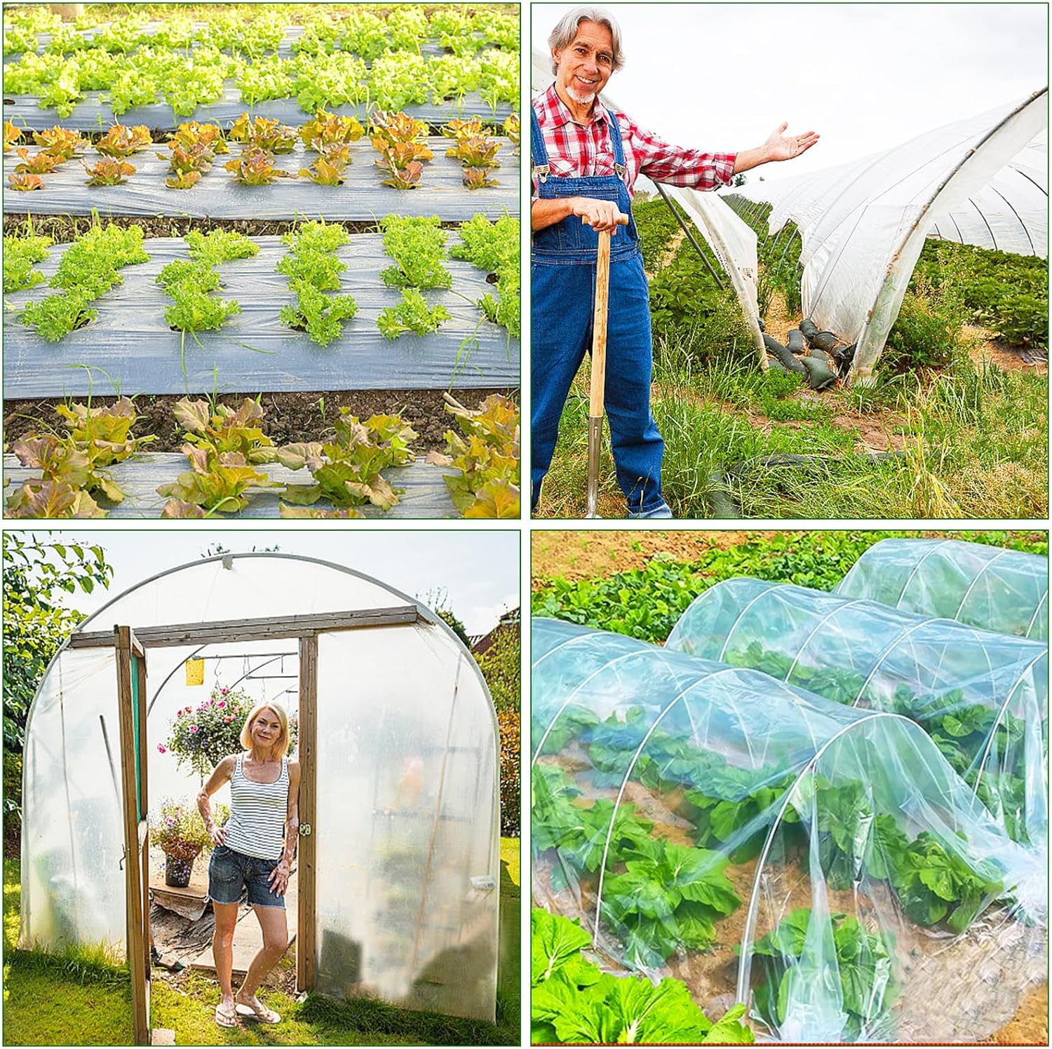Greenhouse Plastic Sheeting,6 Mil 13×26ft Clear Greenhouse Film,Heavy Duty Plastic Sheeting for Farms Greenhouse Garden Floor Protection