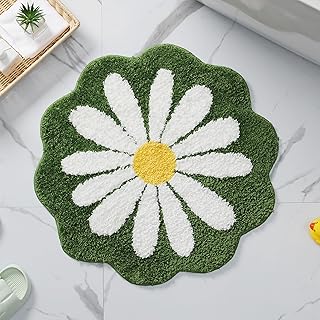 Cute Bath Mat,Pink Flower Rug,Water Absorptio...,