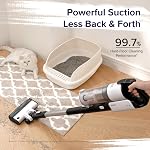 Levoit Nettoyant à vide sans fil, Stick Vac au design résistant aux angles, jusqu'à 50 Minutes, aspiration puissante, rechargeable, légère et polyvalente pour tapis, plancher dur, cheveux de chat