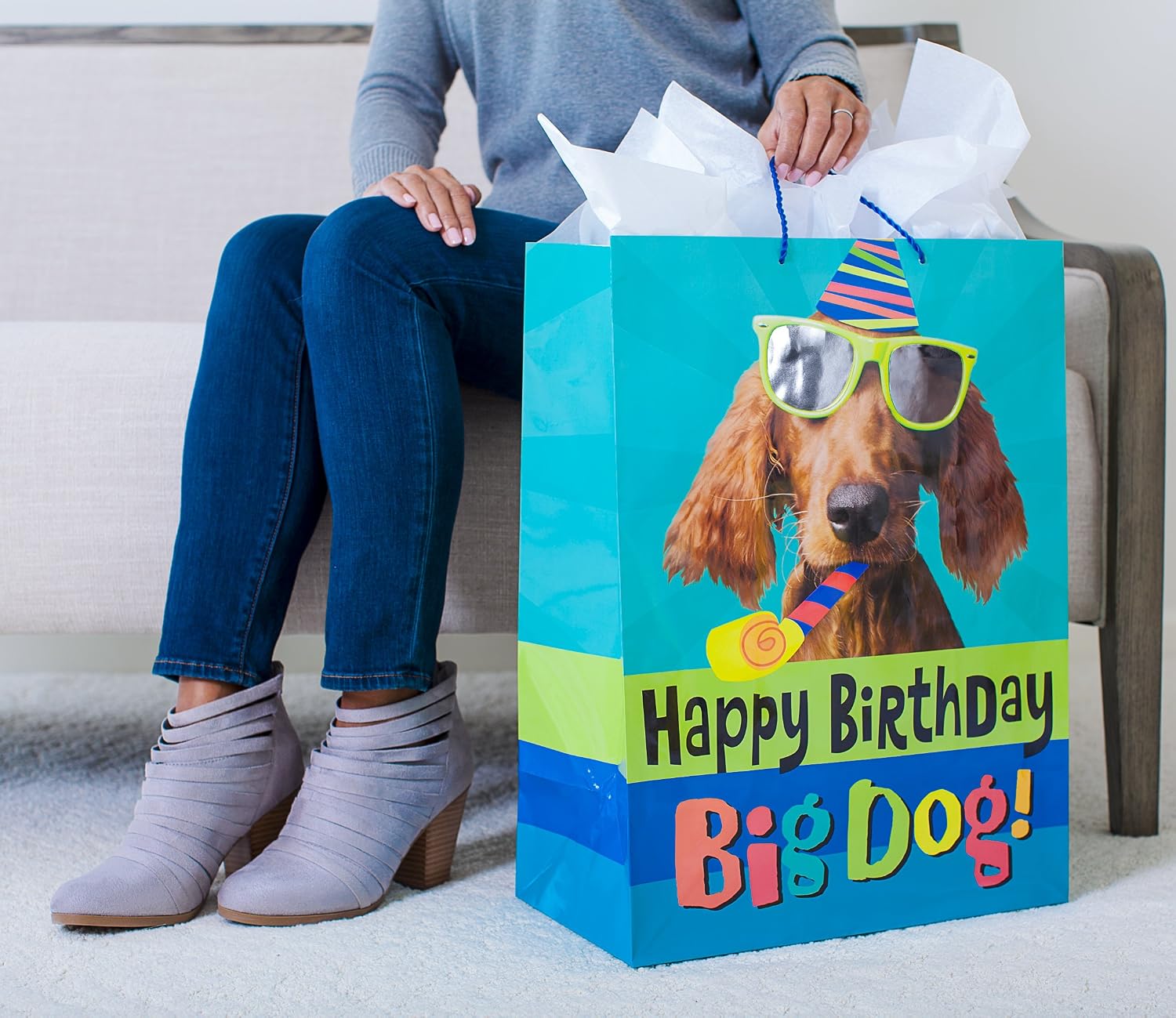 Hallmark Oversized Birthday Gift Bag (Party Dog)