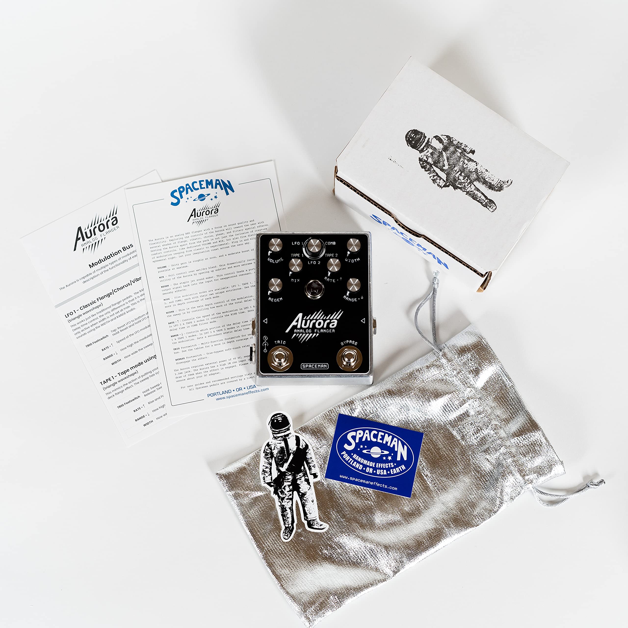 Spaceman Aurora Analog Flanger Guitar Effects Pedal with 5-mode