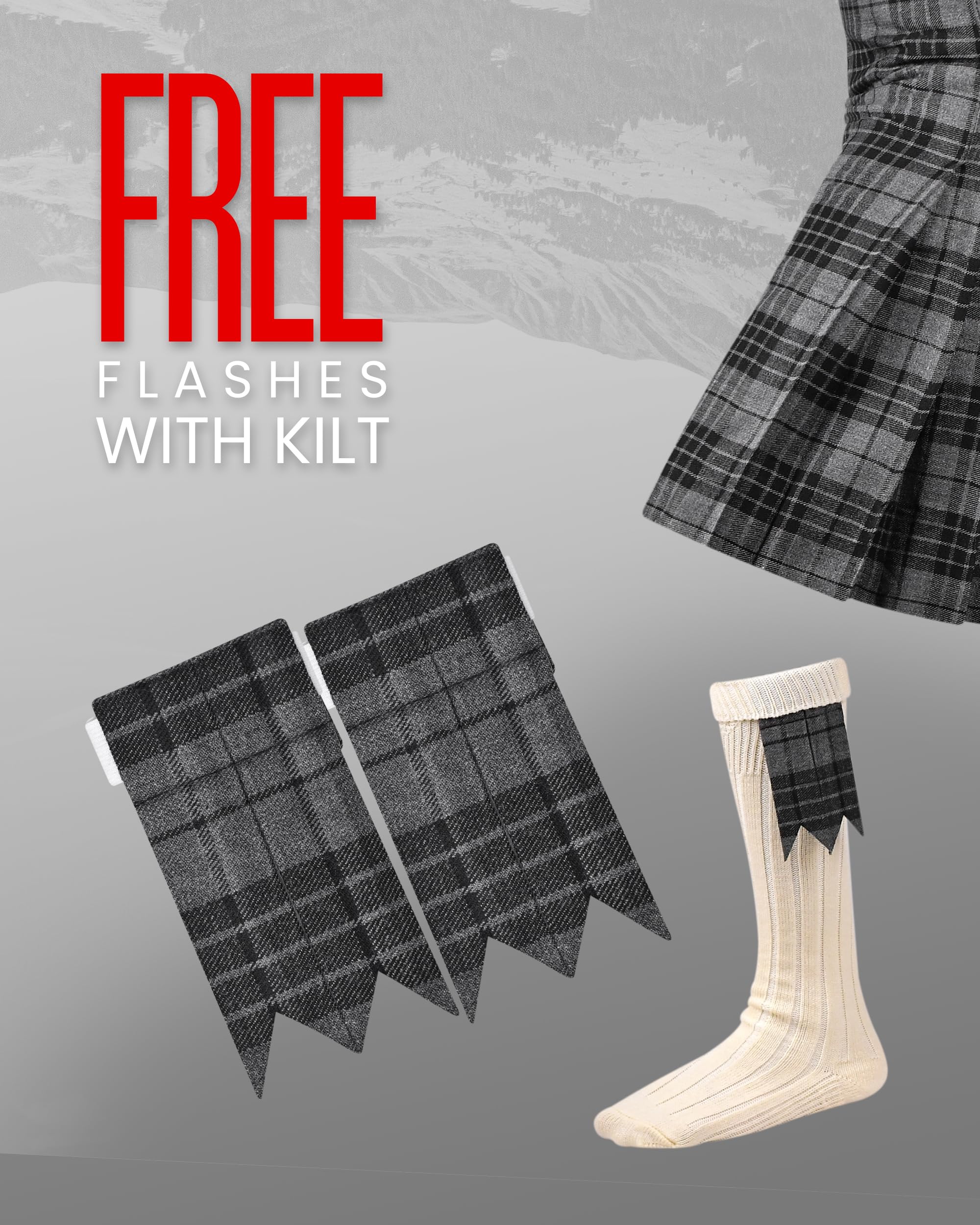 Kilt écossais Traditionnel pour Homme - 4,5 m - 473 g - Kilt en Laine Acrylique de qualité supérieure