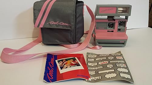 Cámara instantánea Vintage Polaroid Pink & Gray Cool Cam 600