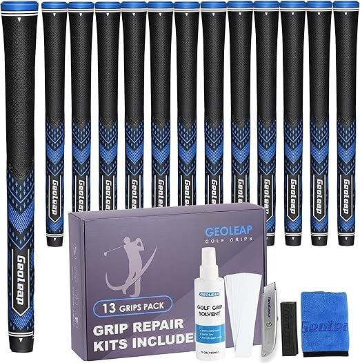 Geoleap Golf Grips Set of 13 Soft Golf Club Grips,Reduce Taper Design