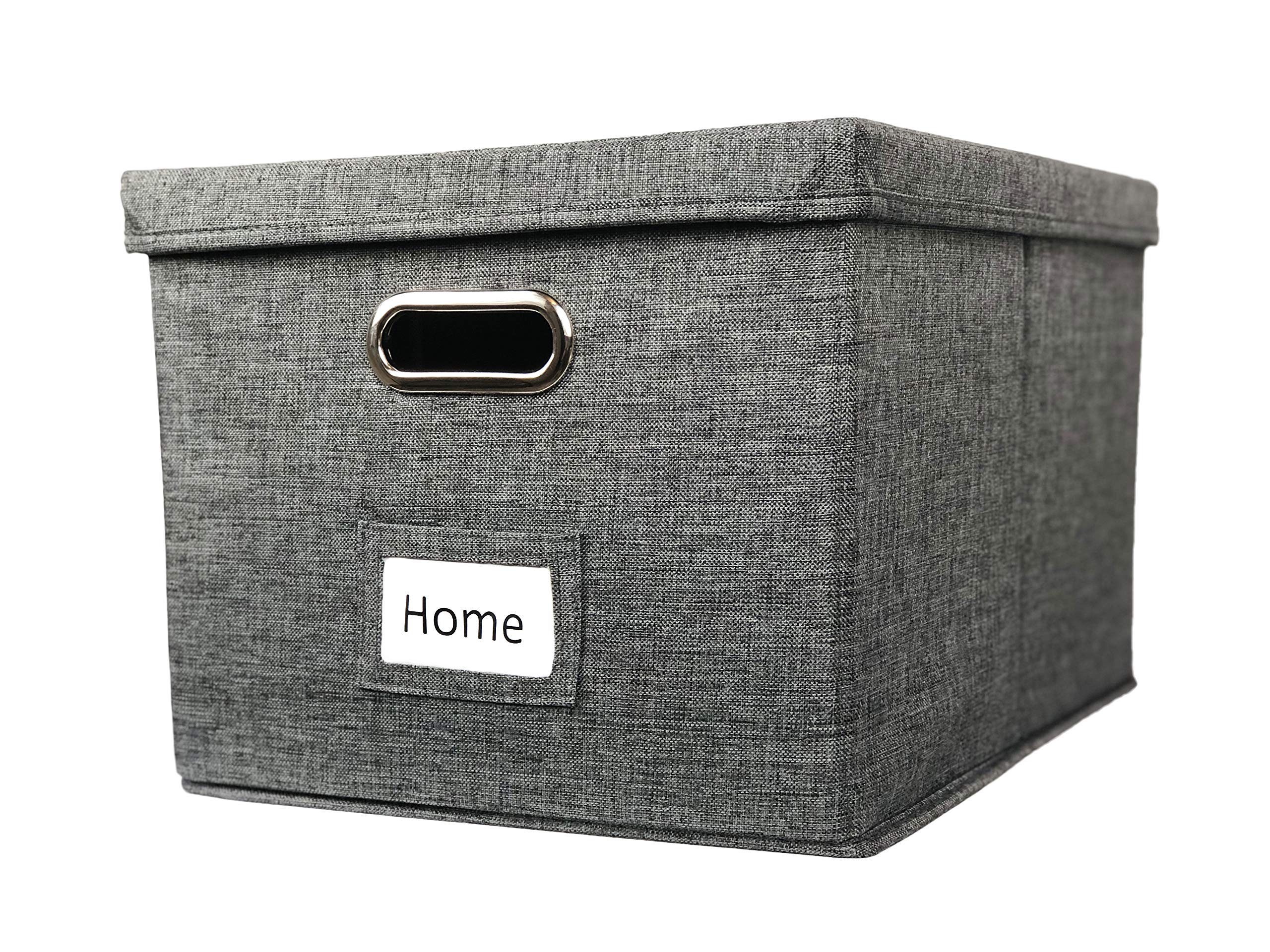 Buy Viluh Decorative File Box with Lid Collapsible Storage Organizer