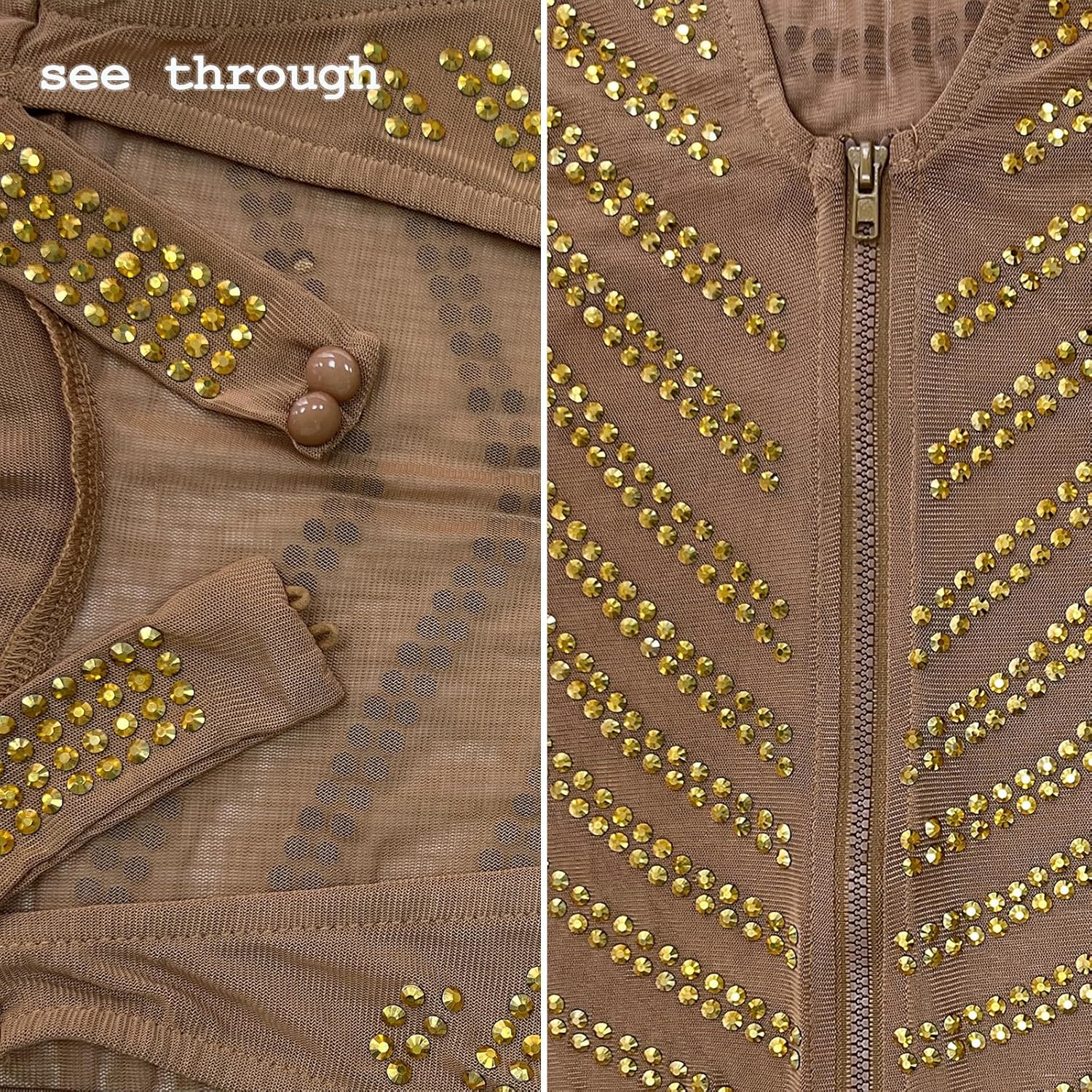 Nagfar Women Rhinestone and Sequin Birthday Party Sexy Club Night Out Holiday New Years Formal Dress - Image 4