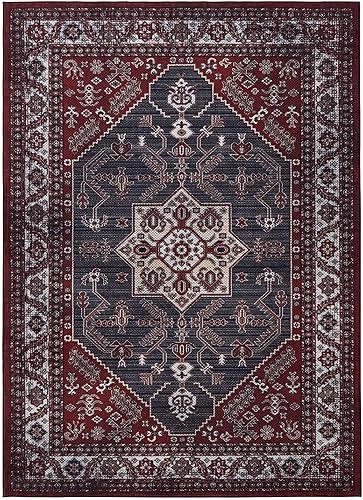 Miniatura 2 de nusoarug Alfombra bohemia de 5 x 7 pies, lavable a máquina, suave, antideslizante, de 5 x 7 pies, con respaldo de goma para dormitorio, cocina, sala