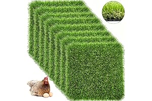 Washable Chicken Nesting Box Pads - 8 Pack of Artificial Grass Mats...