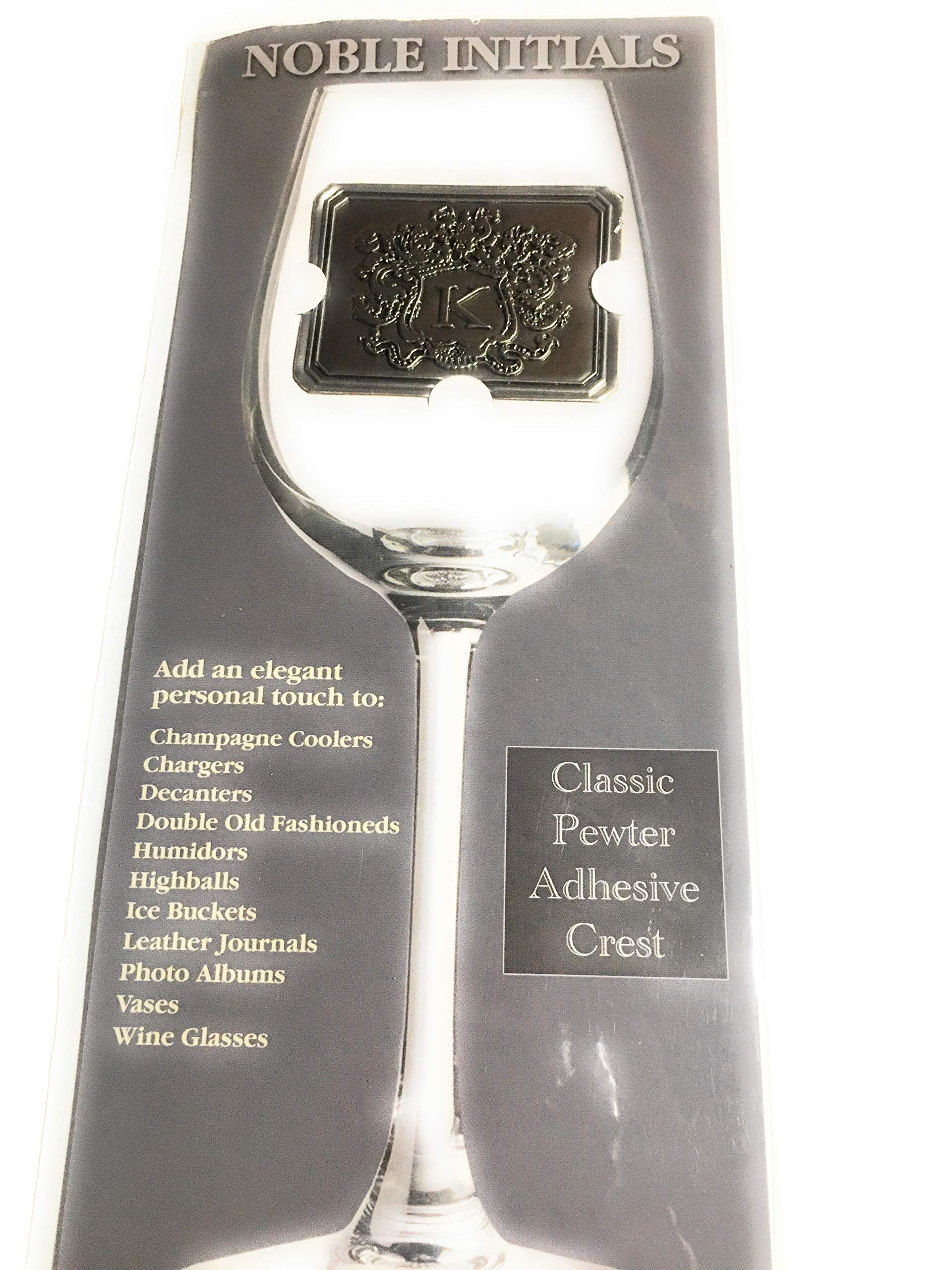 Bundle of Classic Pewter Adhesive Crest Various Letters A Thru T - Made in France