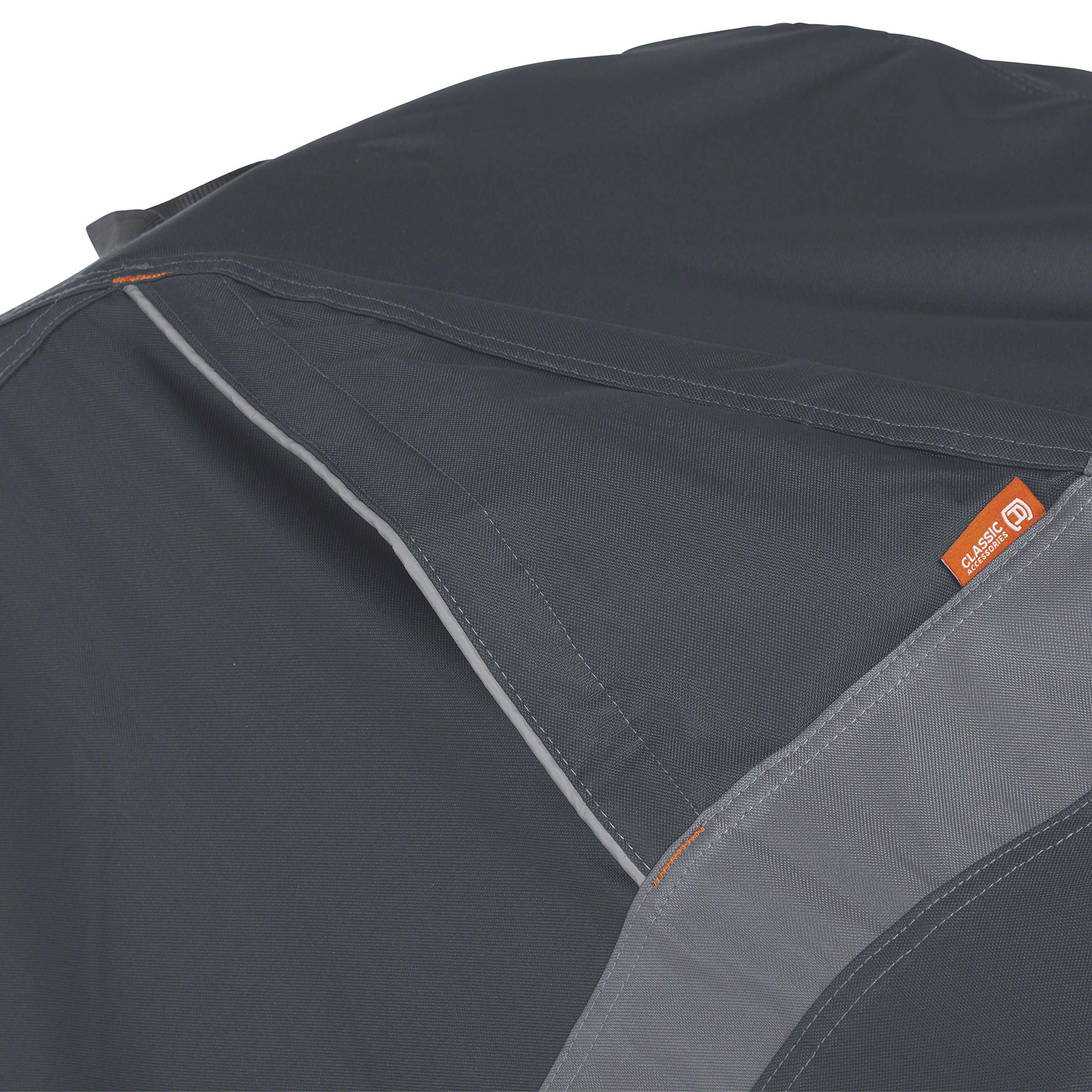 Classic Accessories StormPro Wasserfeste, robuste Abdeckung für Rasenmäher mit Decks bis zu 152,4 cm, Grau