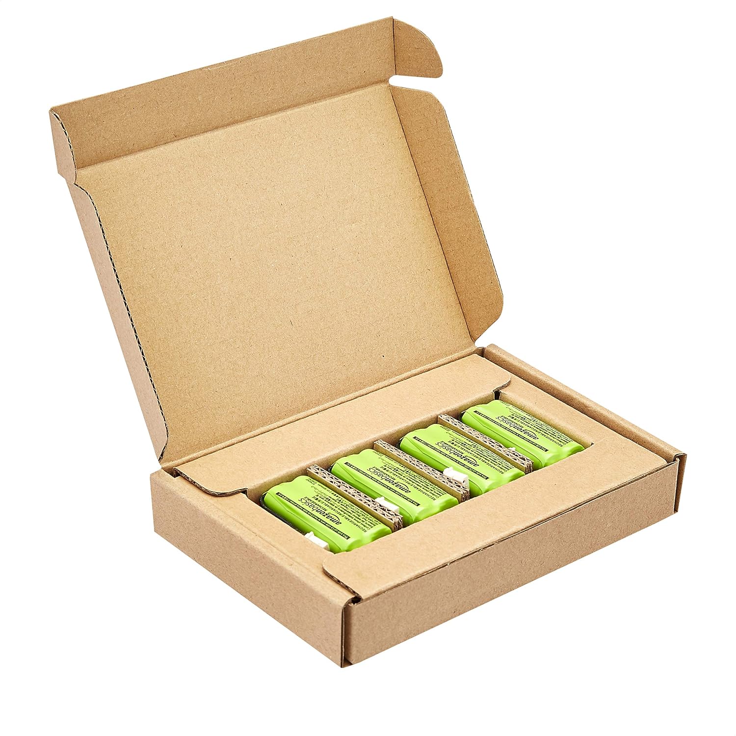 Amazon Basics 4-Pack Rechargeable NiMH Cordless Phone Replacement Battery, 600 mAh, Replaces BT183342, BT283342, BT166342, BT266342, BT162342, BT262342