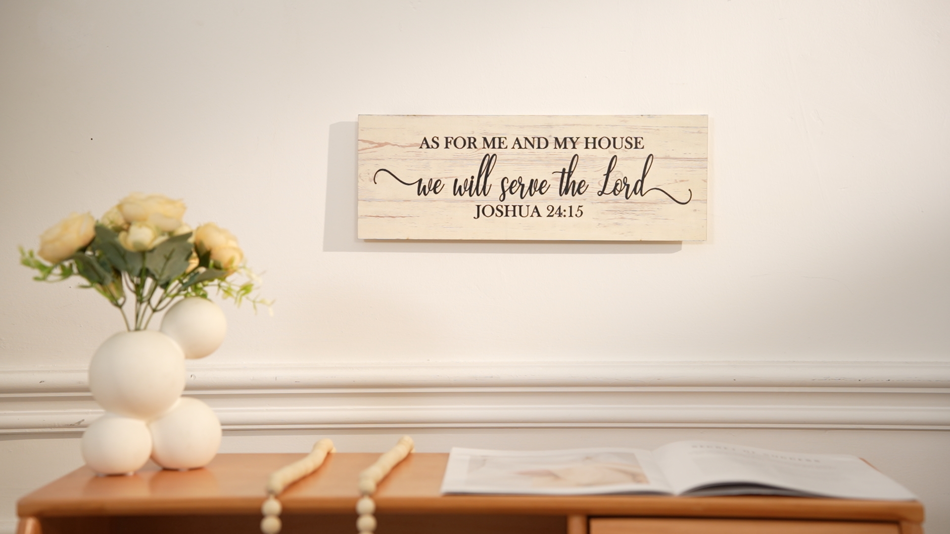 Placa Decorativa de Madera con Versículo Bíblico 16.5 x 5.9 pulgadas miniatura 7