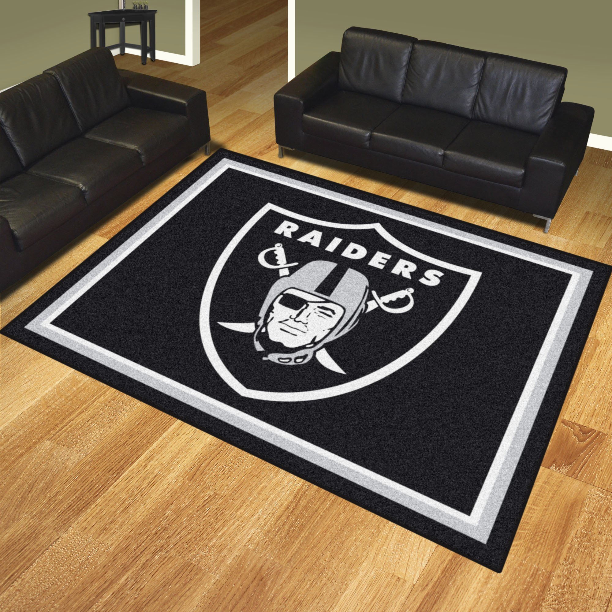 FANMATS 17493 NFL - Las Vegas Raiders 8ft. X 10ft. Plush Area Rug, Team Color , 87