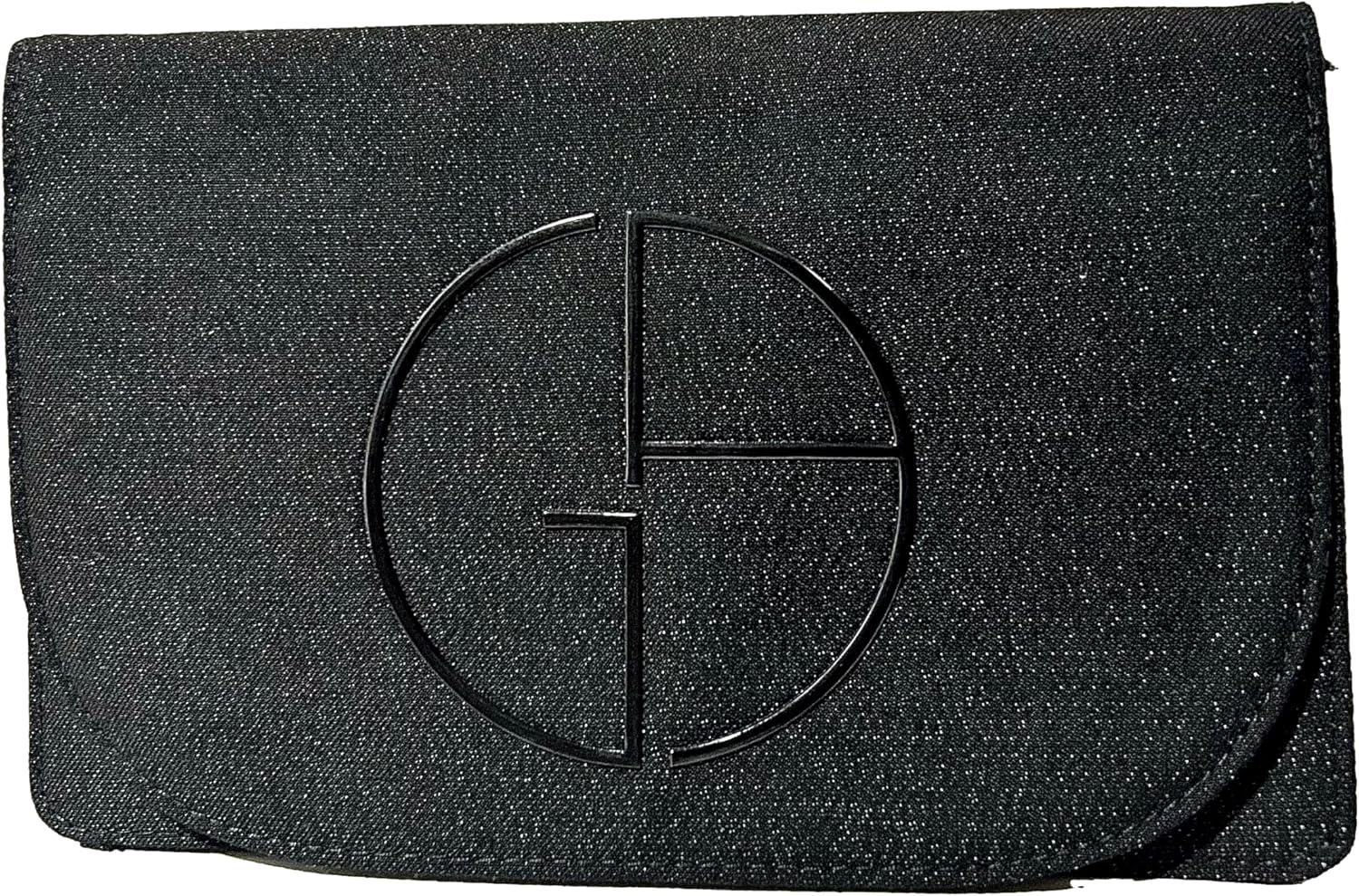 GIORGIO ARMANI Cosmetic BLACK FLAP Zip Clutch Pouch Makeup Bag Fragrance Bag (8.5L X 5H X 2W) - 2239