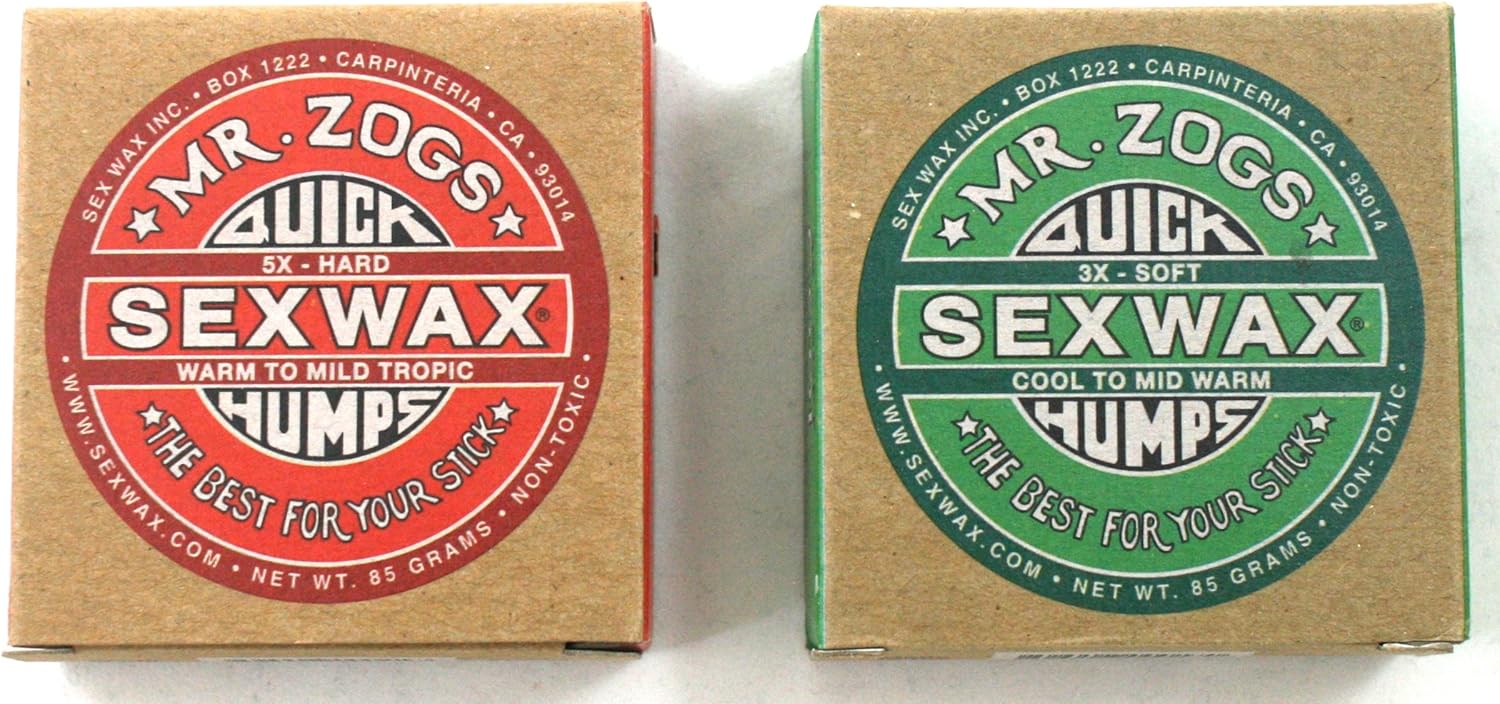 Quick Humps Mr Zogs Sex Wax Basecoat and Cool Water Topcoat Surfboard Wax Amazon.co.uk Sports
