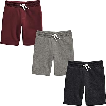 Andrew Scott Boys Basketball Shorts | Casual - Athletic Sport Drawstring Pull On Cotton Shorts | Multi Packs & Colors