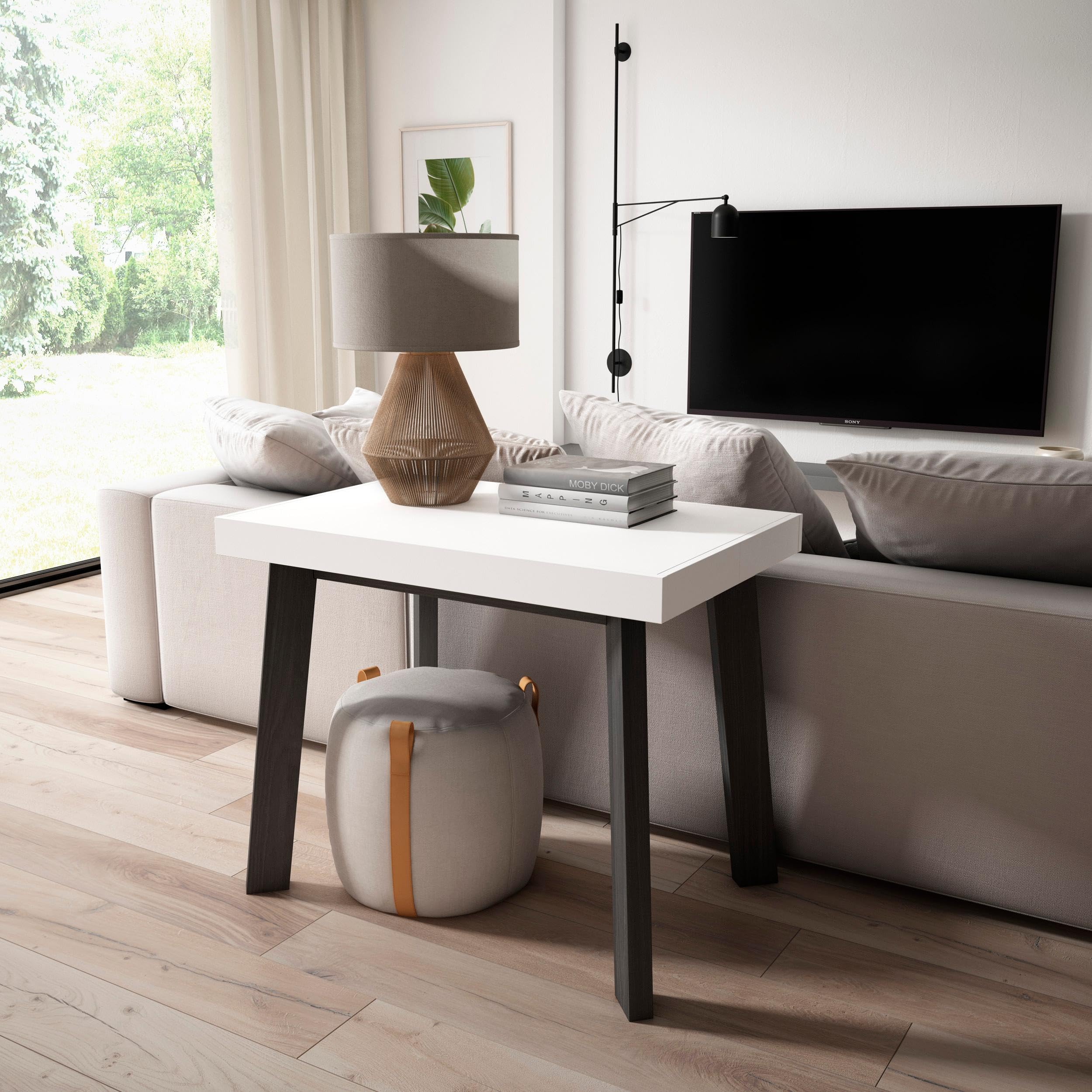 Tavolo Consolle Clarissa Plus Allungabile Fino A 3 Metri - 14 Posti Design Moderno Nero - Foto 3