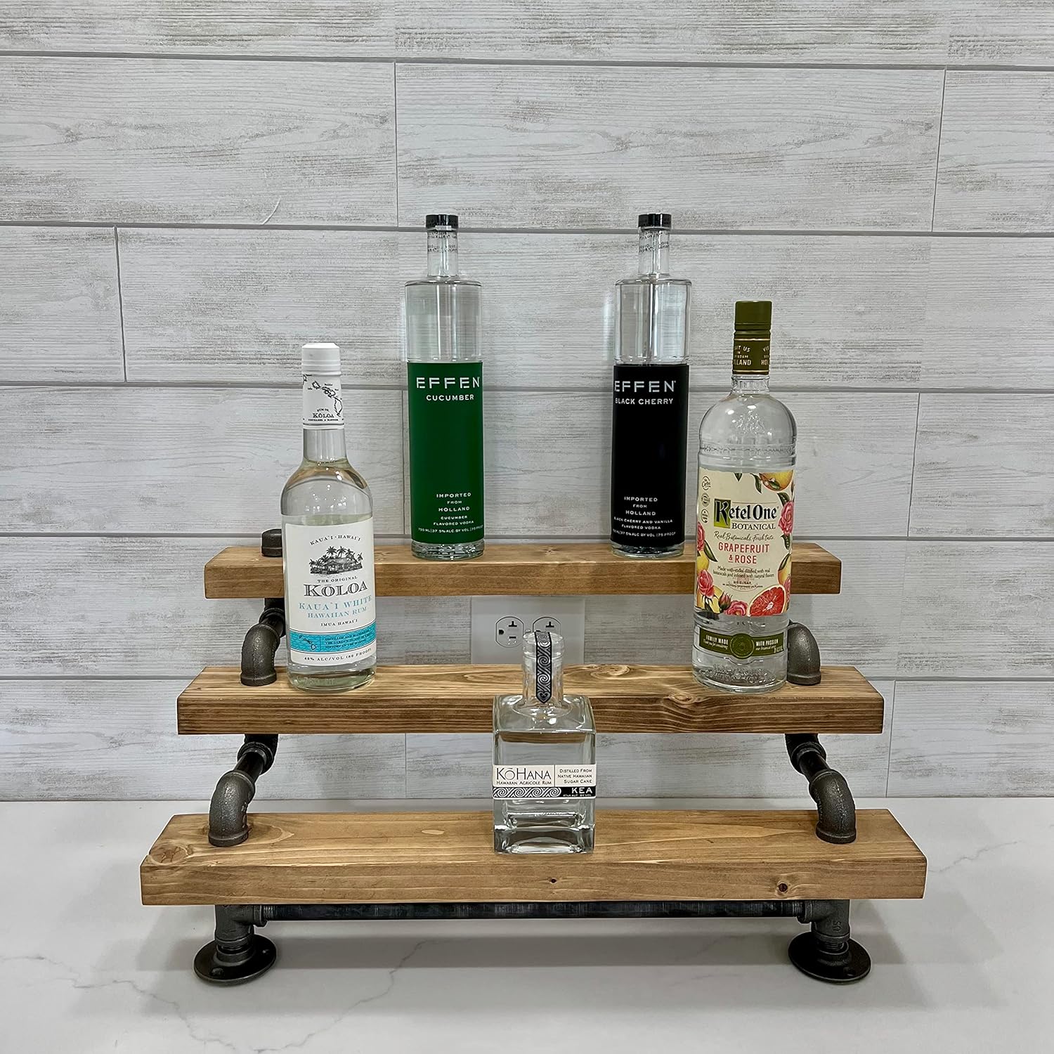 Freestanding Liquor Shelf Industrial Bar Display Liquor