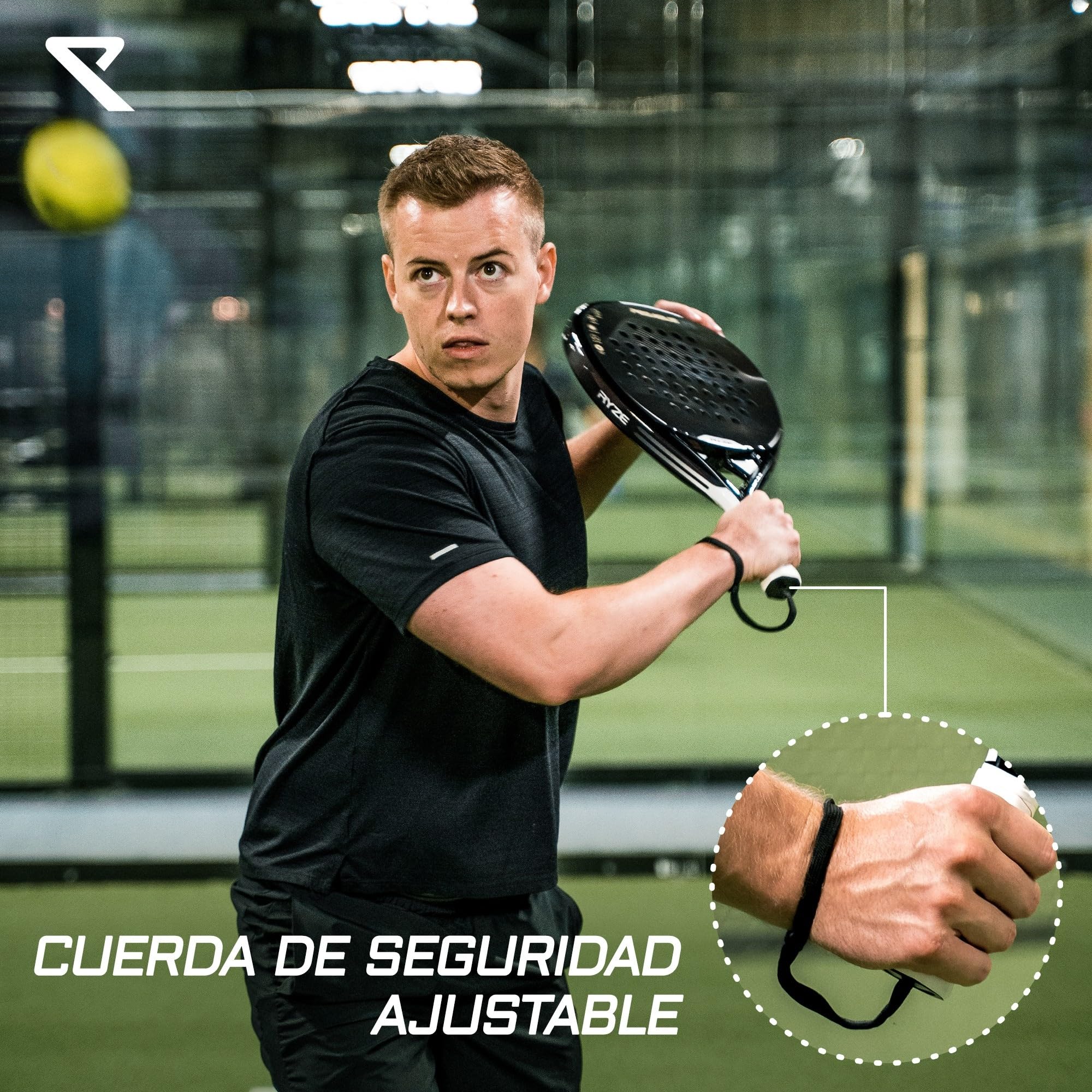 RYZE Pala de Padel 100% Fibra de Carbono - Máxima Potencia y Control - Raqueta de Padel Ligera y Duradera - Espuma EVA - Unisex Pala de Padel para Hombre y Mujer - Padel Raqueta con Funda Incluido