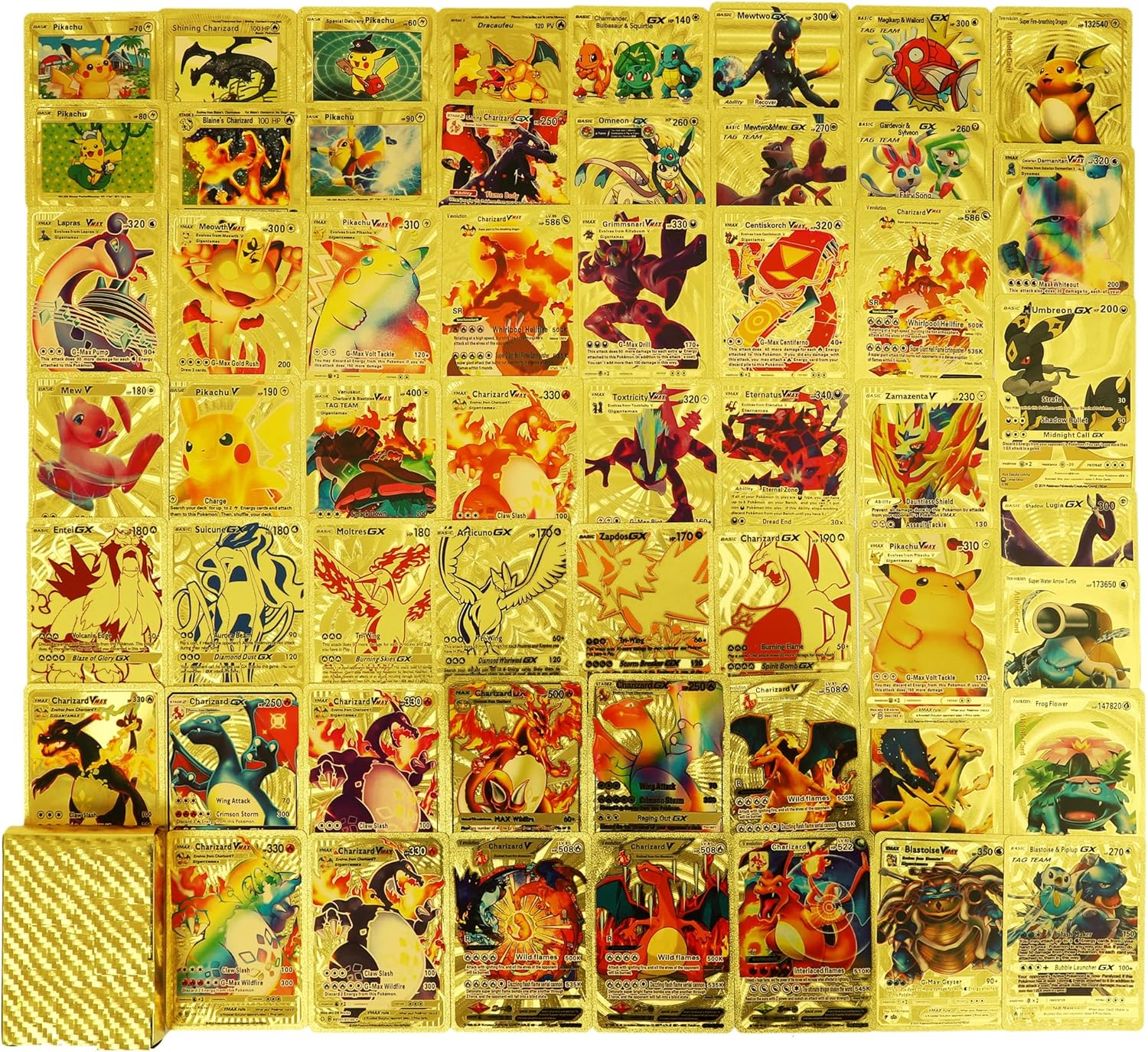 55 PCS Poke mon Card Custom Made Gold Plated Card Morocco | Ubuy