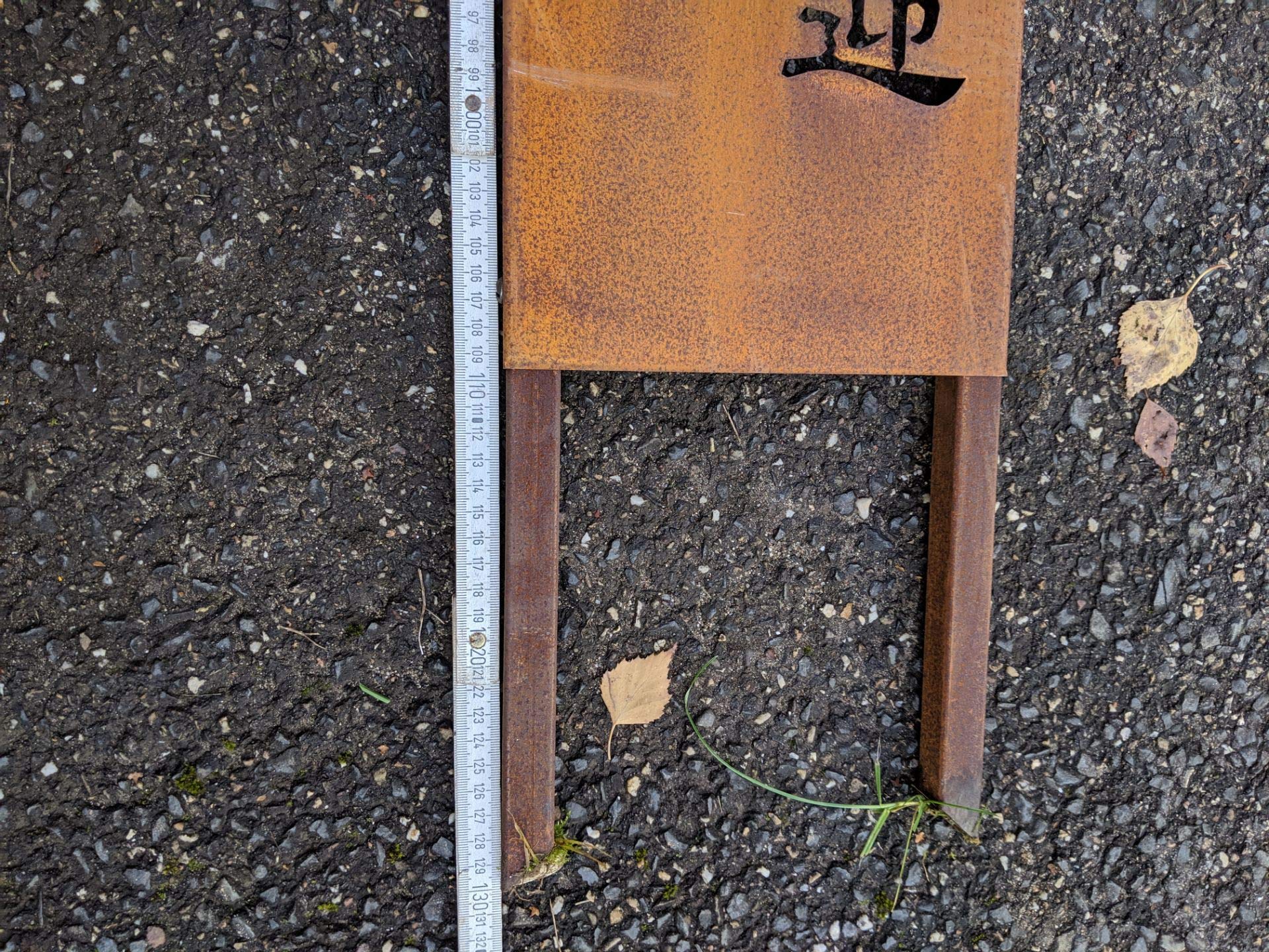 Zen Man Edelrost GartenTafel Willkommen Garten Metall Tafel Rost Schild Text GartenDeko Figure Rost Willkommen Gartenstecker Handarbeit 20 * 2.1 * 130cm 032010