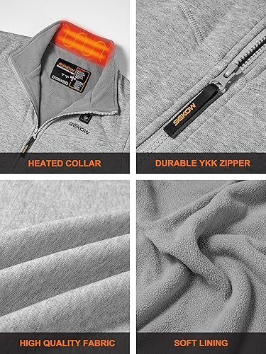 Miniatura 4 de SGKOW Chaqueta térmica para mujer con batería y capucha desmontable chaqueta térmica para exteriores