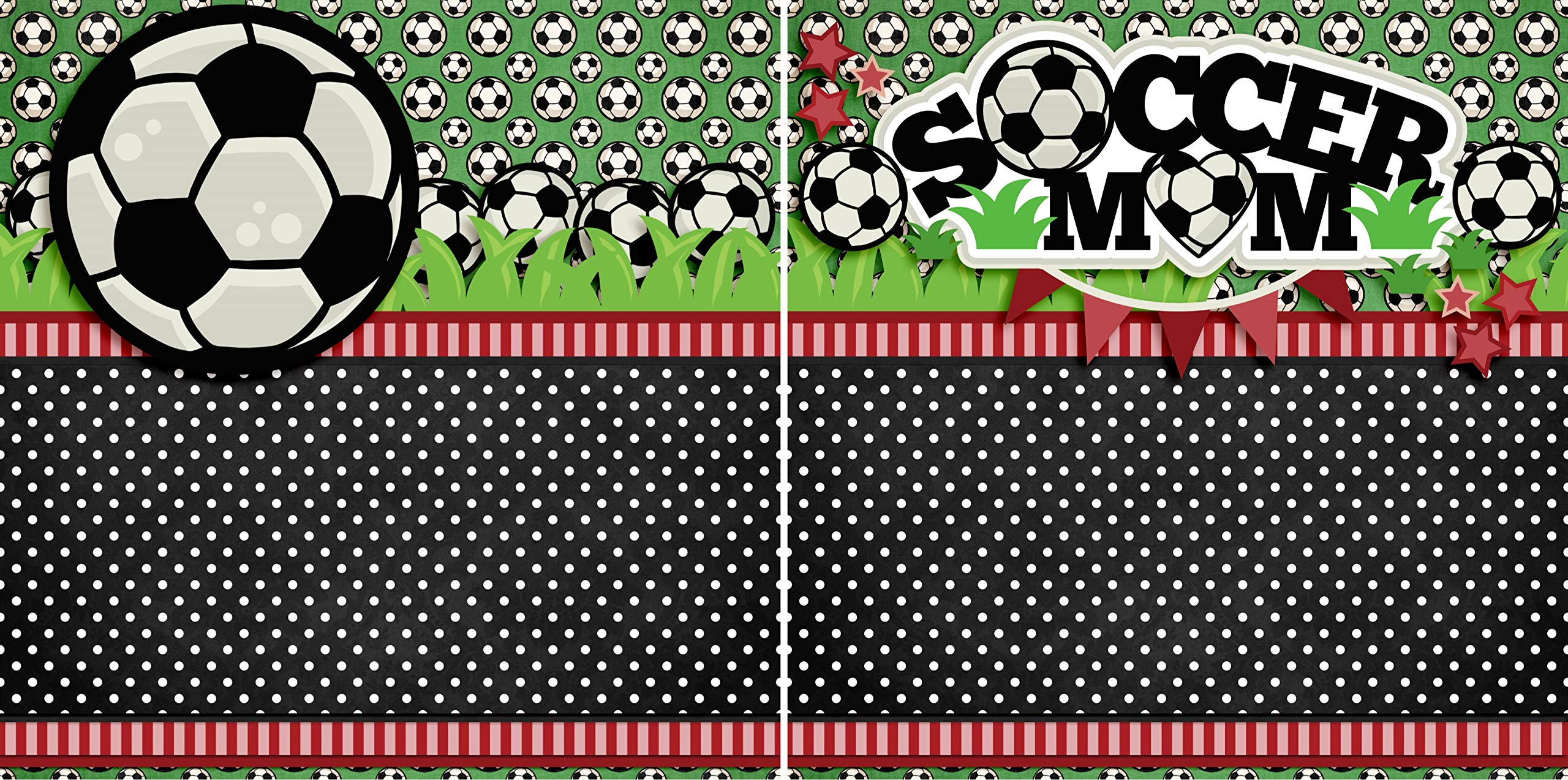 Piłka nożna zabawa NPM - zestaw do scrapbookingu - 5 układów podwójnych stron