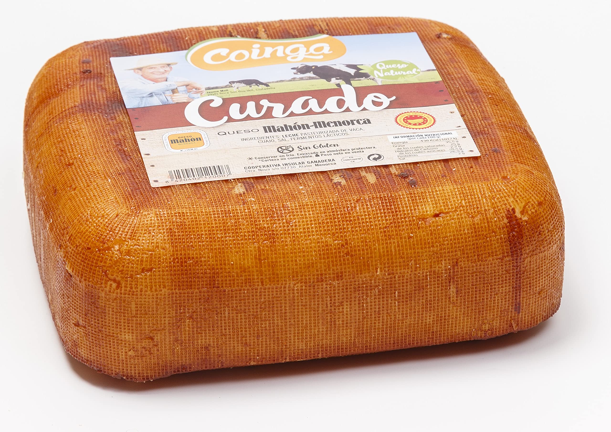 COOPERATIVA COINGA – QUESO MAHÓN-MENORCA DOP (Curado, pieza 2,5 kg)