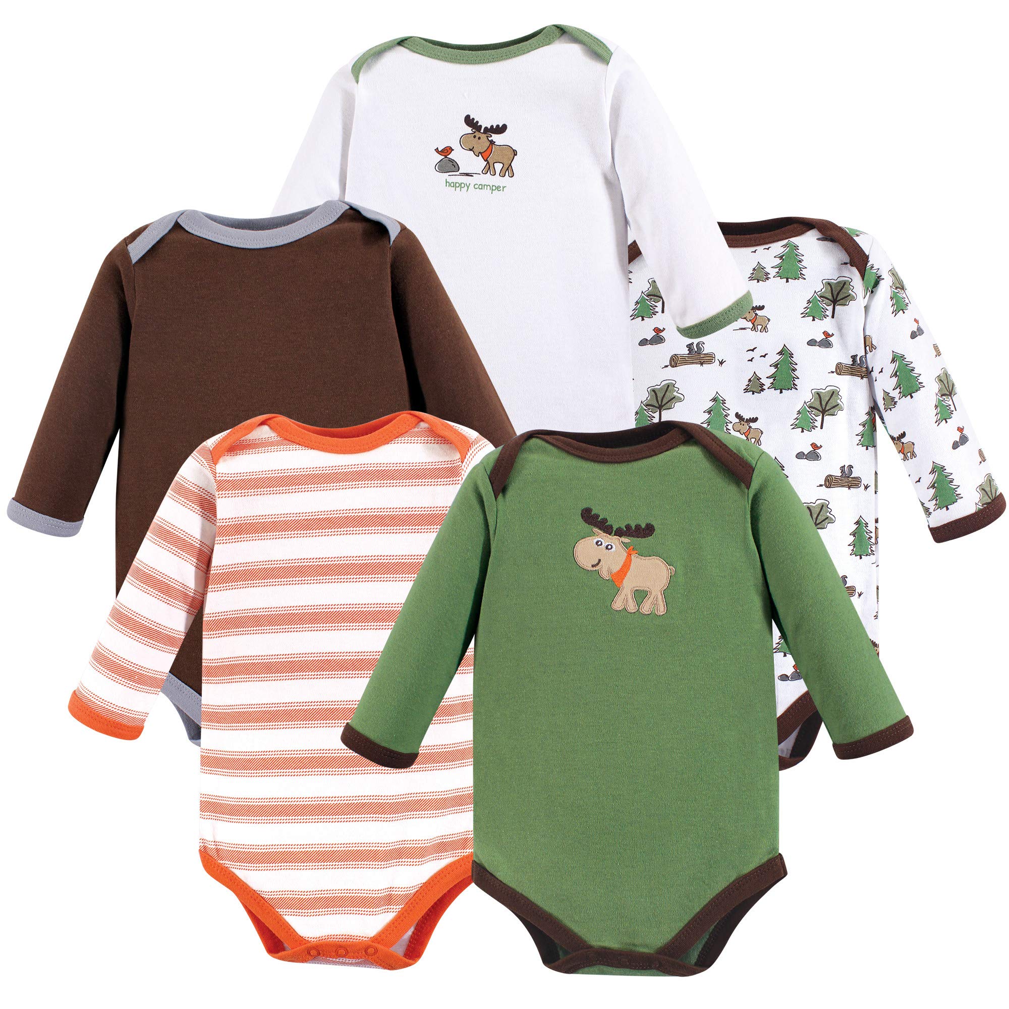 Luvable Friends T-Shirt — zestaw Mali chłopcy Long Sleeve Bodysuits