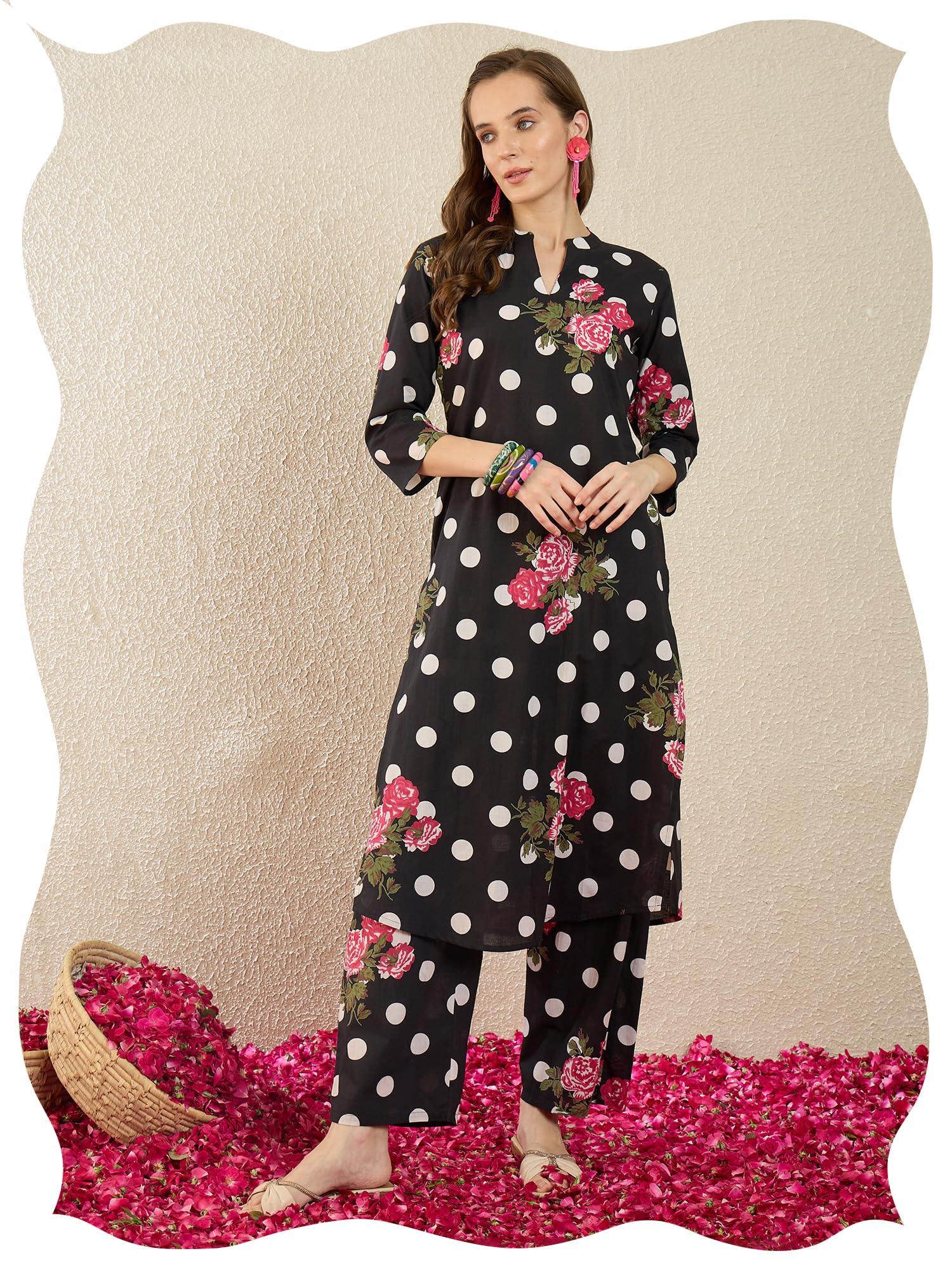 indo era Women's Cotton Ethnic Co-Ord Set | Kurta Pant Set | Stylish Cotton Suit Set for Women,11896-picture-25