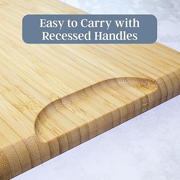 Totally Bamboo 3-Piece Bamboo Cutting Board Set Cutting Boards for Kitchen with Juice Groove & Collection Well Large, Medium & Small Sizes for Food Prep & Charcuterie