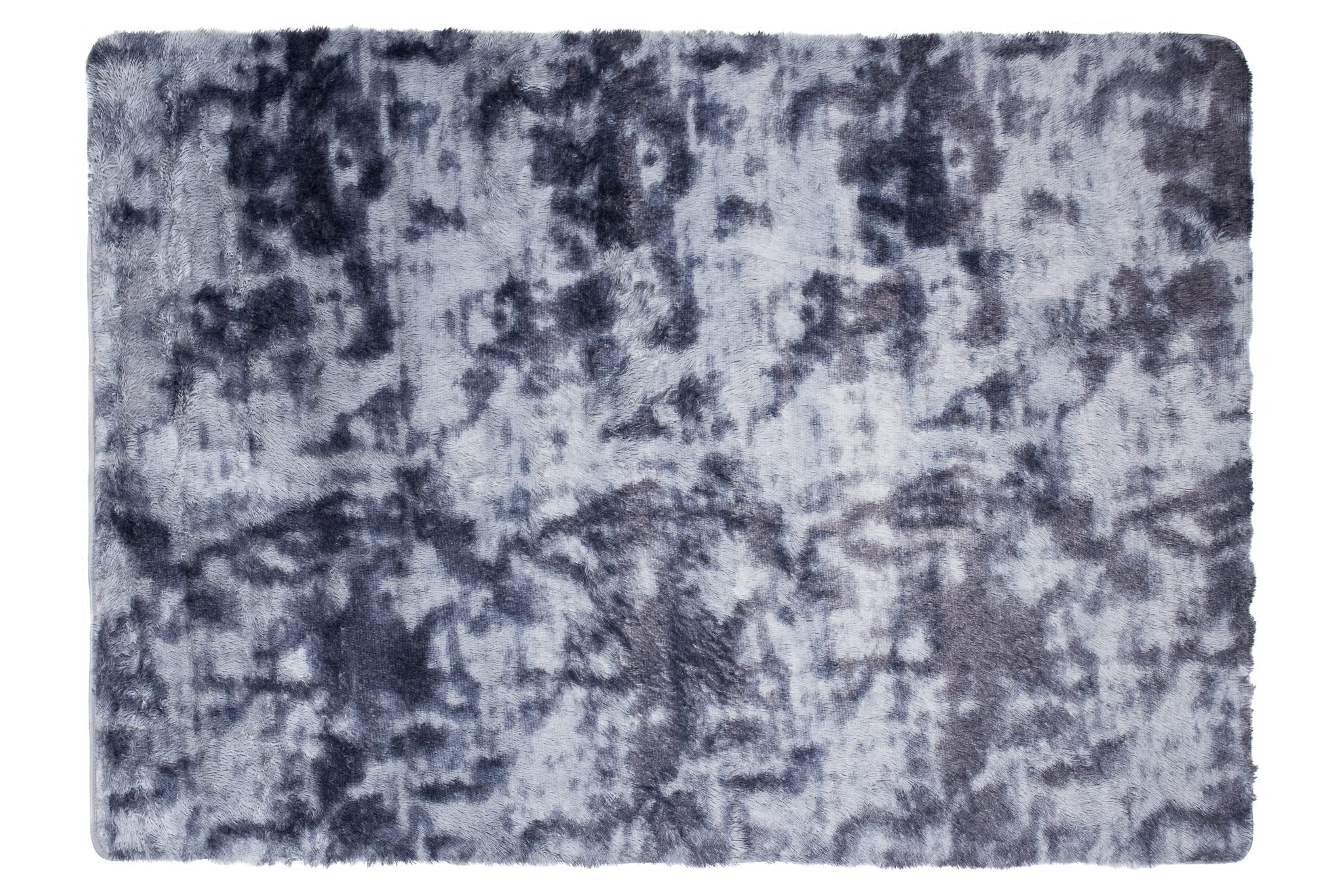 TAPISO Silk Dyed dywan z krótkim włosiem, antypoślizgowy, szary, ciemnoszary, farbowany, nowoczesny, abstrakcyjny, melanżowy, zamalowany, do salonu, sypialni, 120 x 170 cm