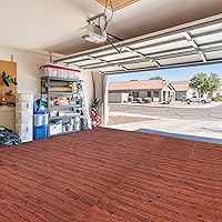 Vista 5 de Sorbus Losetas de suelo de madera veteada, esteras de espuma EVA entrelazadas, losetas de 3/8" de grosor para suelos de madera, esteras de ejercicio