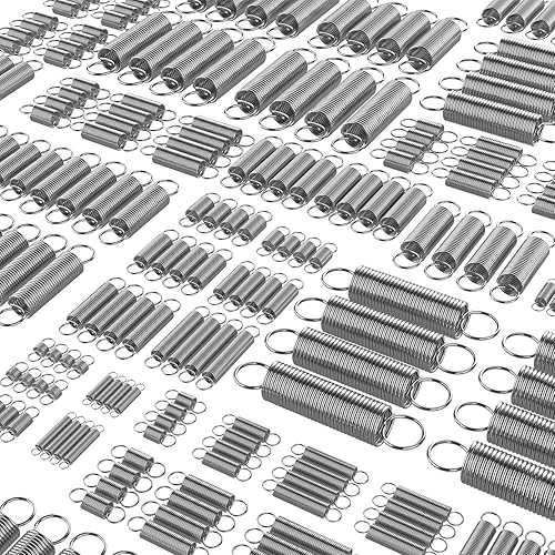100 Pcs Extension Spring, 25 Different Sizes Extension Spring Assortment Kit, Stainless Steel Springs, Small Spring Assortment for Shop and Home Repairs, 25 Individual Bags
