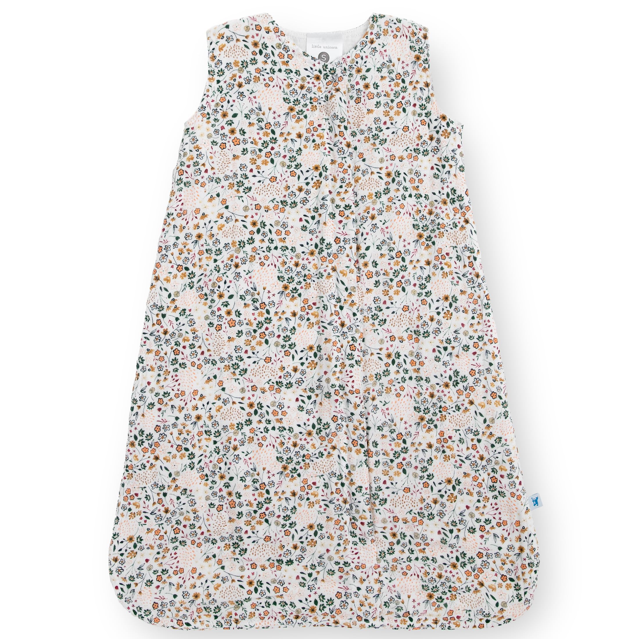 Little Unicorn 18-24 Month Quilted Sleep Sack 2.6 TOG | Soft &amp; Breathable Muslin Cotton for safer sleep | 2 way zipper (Pressed Petals)