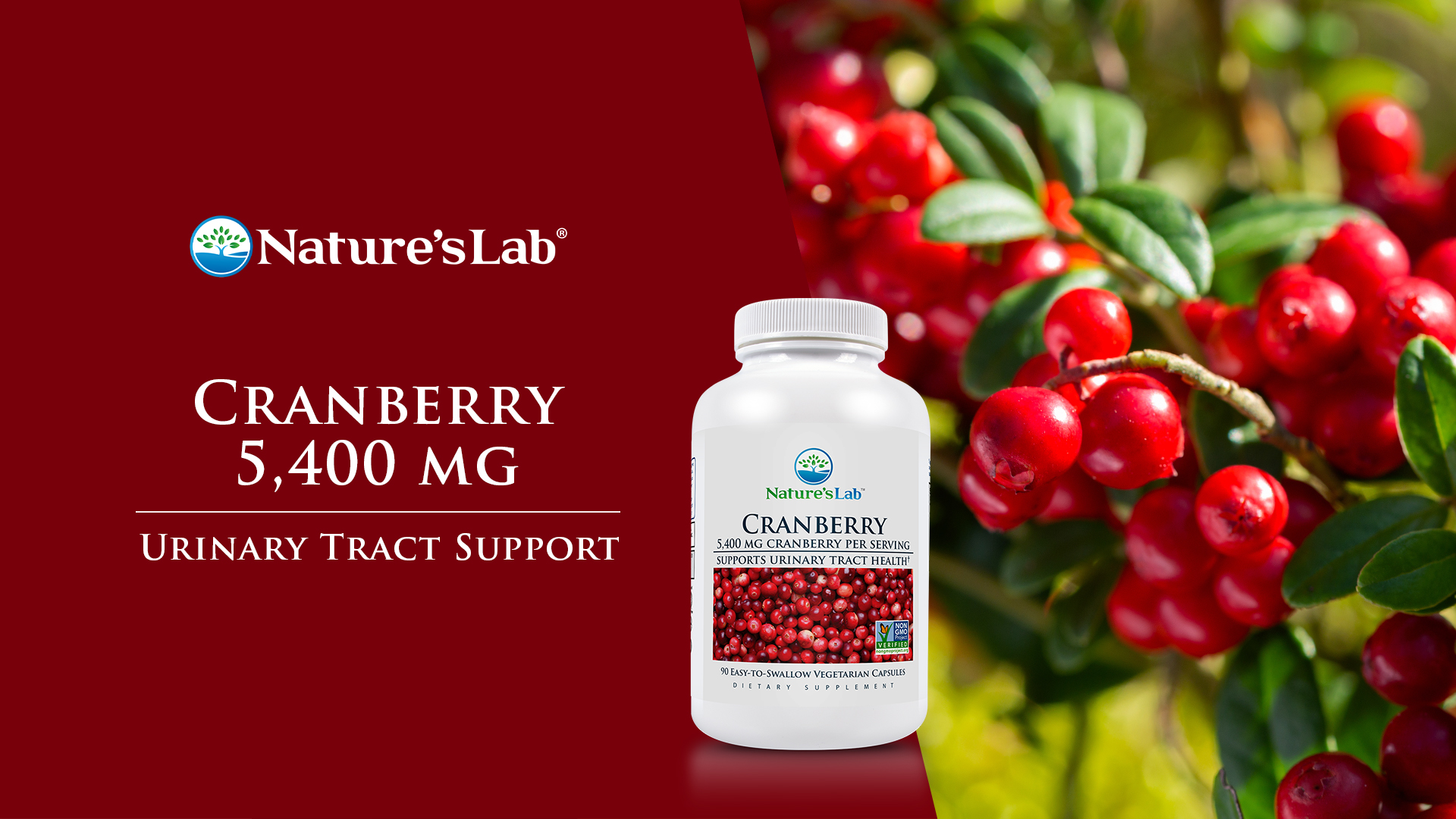 Amazon.com: Nature's Lab Cranberry 5400mg – Supports Urinary Tract Health* – Non-GMO Verified, Vegan, Gluten Free – 90 Capsules (3 Month Supply) : Health & Household