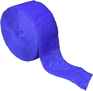 Premium Bright Royal Blue Crepe Paper Streamer - 81ft, 1 Piece - Perfect for Birthdays, Weddings, and Events