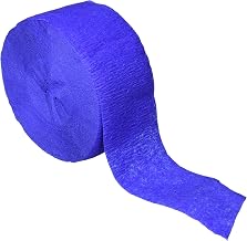 Premium Bright Royal Blue Crepe Paper Streamer - 81ft, 1 Piece - Perfect for Birthdays, Weddings, and Events