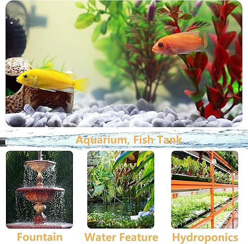 Miniatura 5 de alizzy Bomba de agua sumergible de 50 GPH (180 LH, 3 W) con enchufe USB, bomba de fuente de agua ultra silenciosa con elevación de 2.6 pies de alto