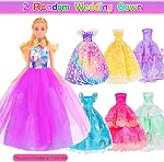 ebuddy Doll and Accessories -11.5 Inch Doll with Closet Including-one Girl Doll, 12 Looks, Rack Dress Shoes Hangers Necklace and Other Accessories