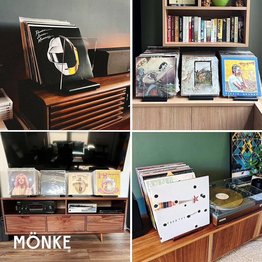 MÖNKE Premium Vinyl Record Stand - a Mid-Century Style