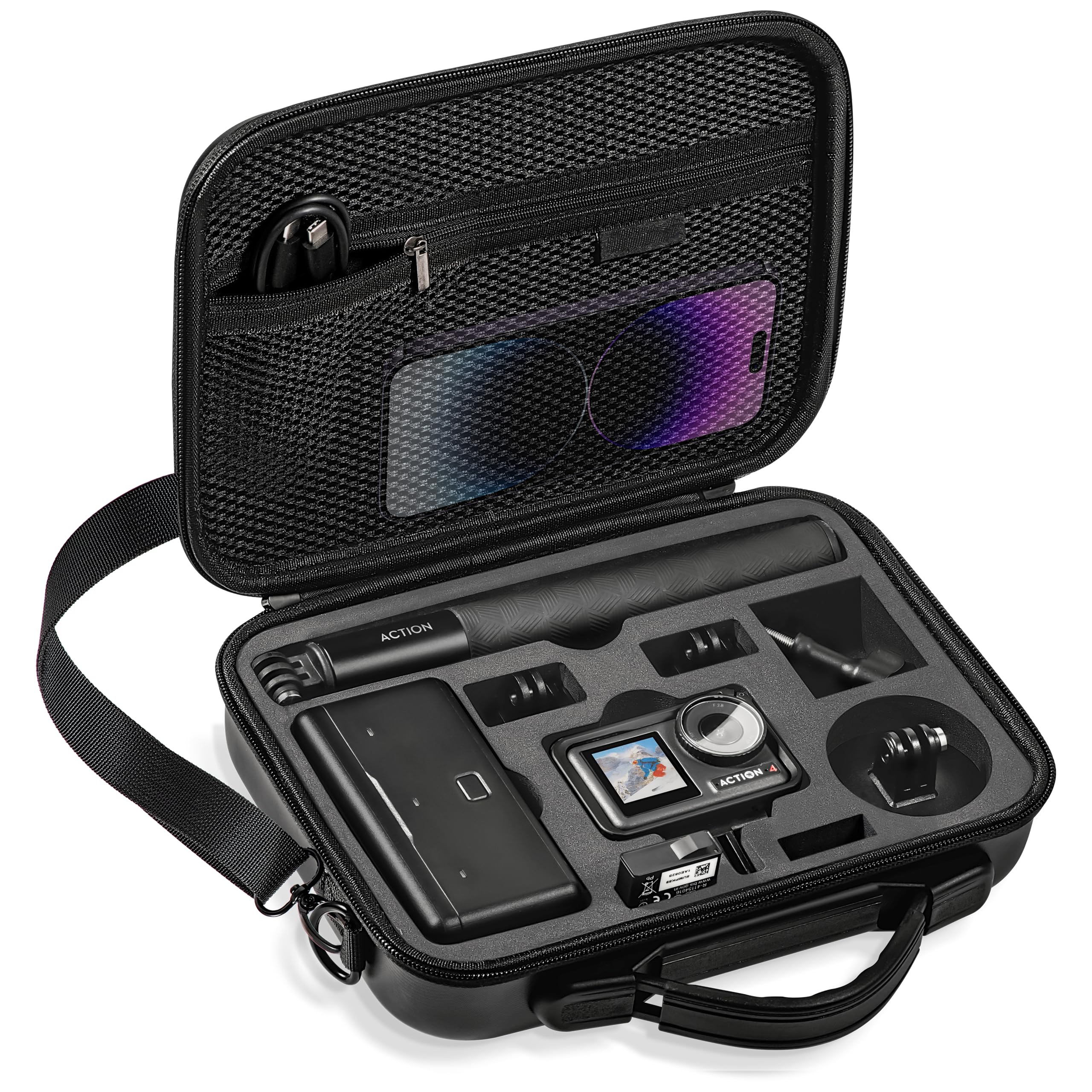 Tomat Osmo Action 3/Action 4 Carrying Case for Osmo Action 3/Action 4 Camera Accessories Hard Shell Bag Travel Case for Action 3 Adventure Combo