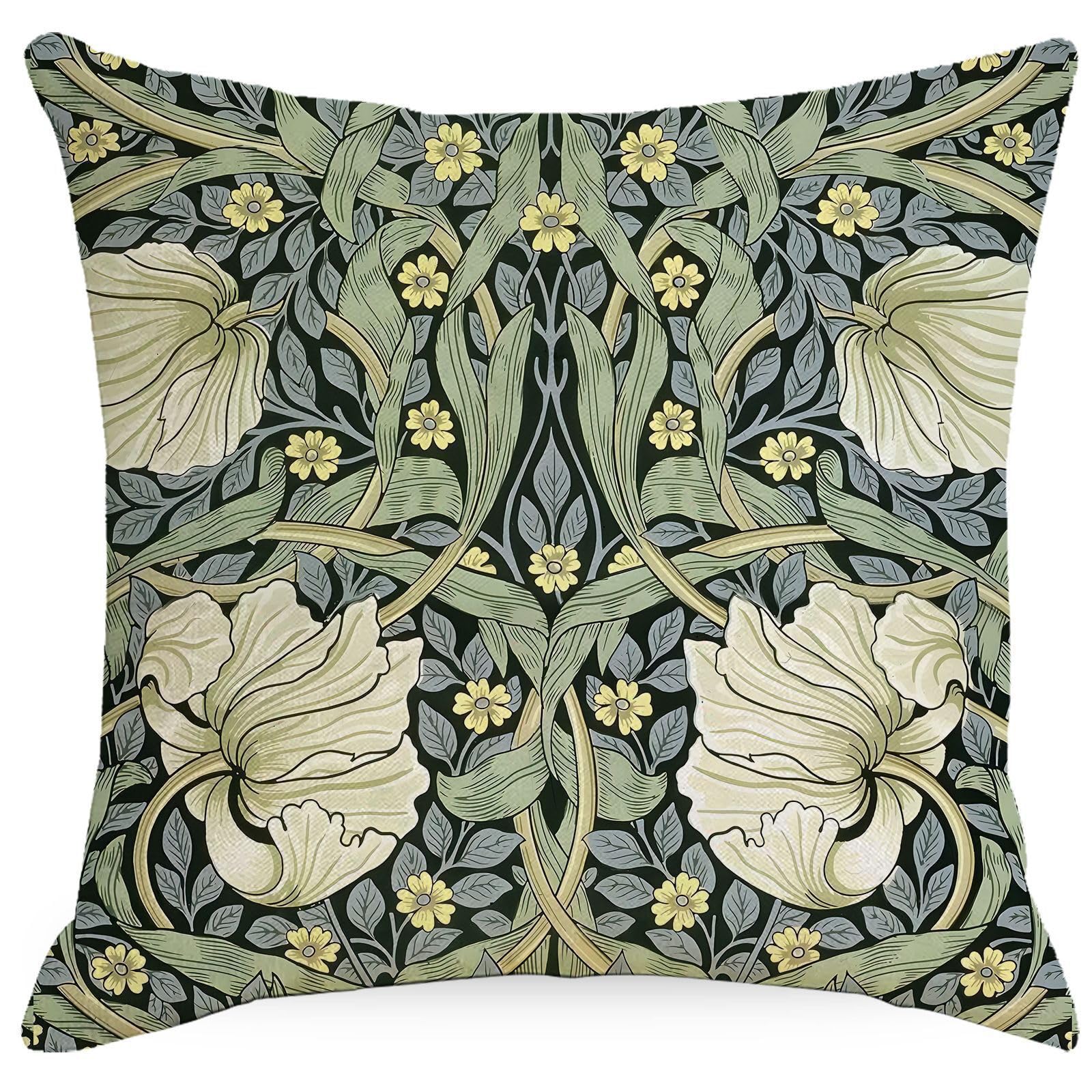 ALCXAZS Window Seat Pillow Cover Spring Throw Pillow Cover, Spring Flowers 001