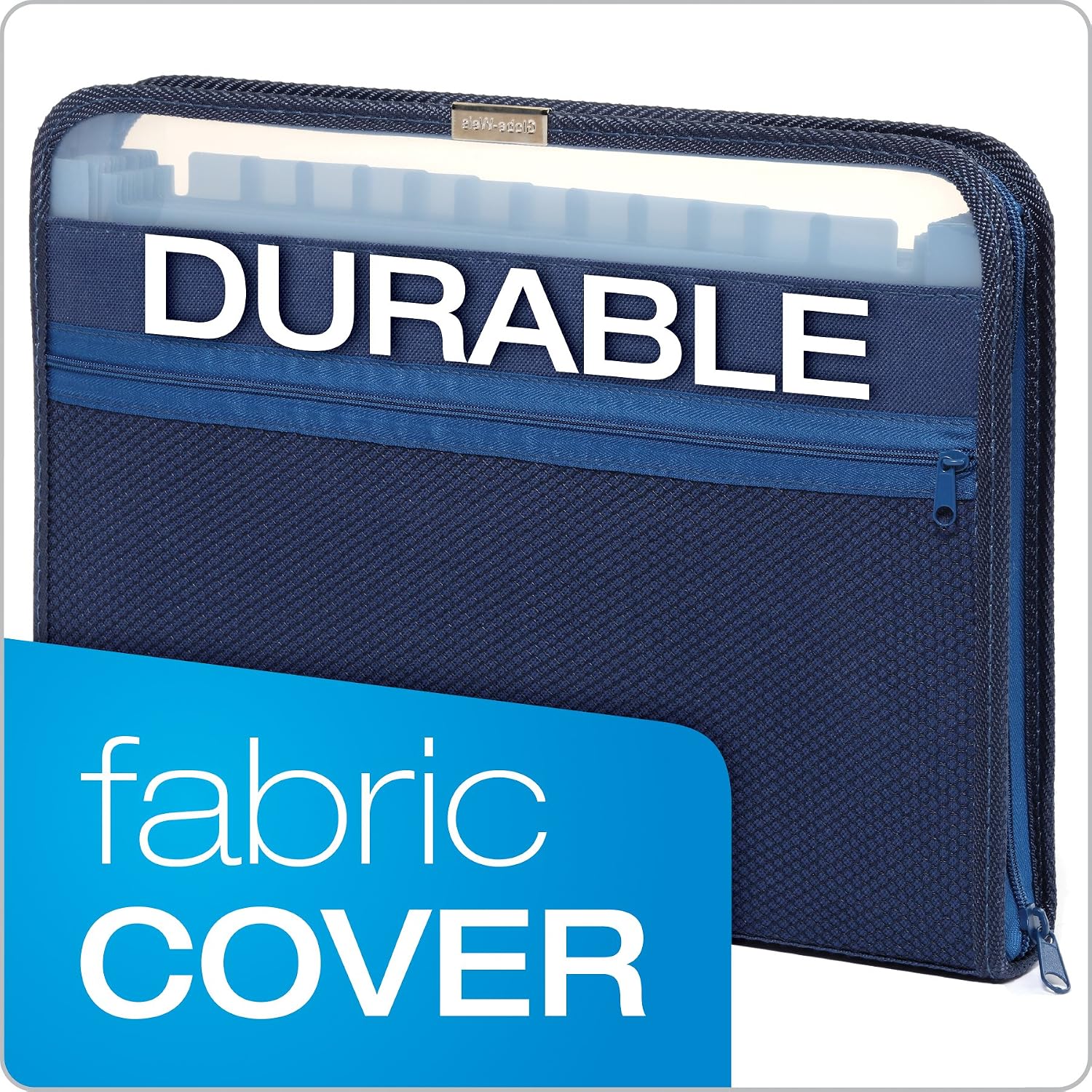 Pendaflex Fabric Poly Expanding File, 13 Pocket, Dark Blue, Each (84087DBL)