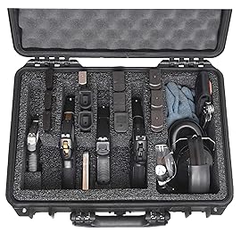 Case Club 5 Pistol and 25 Magazine Pre-Cut Heavy Duty Waterproof Case with Included Canister to Help Prevent Rust (Upgraded Gen-3)