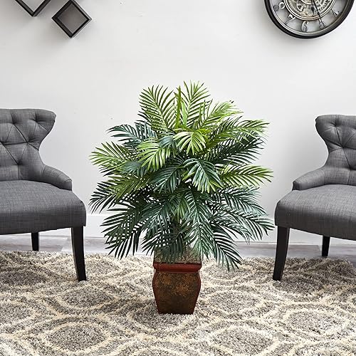 Miniatura 5 de Nearly Natural Areca con maceta decorativa planta de seda