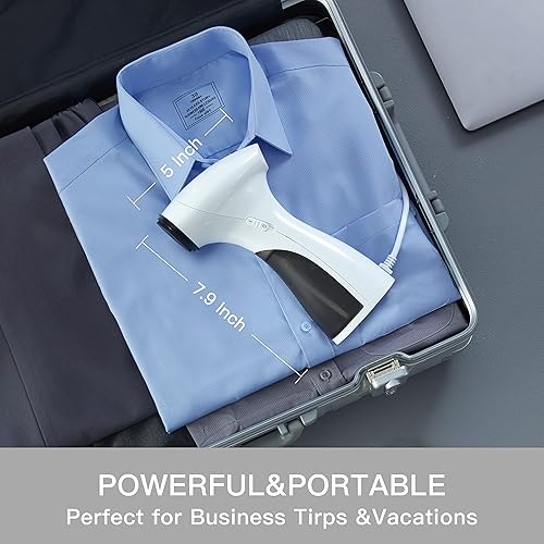 Miniatura 6 de Vaporizador para ropa vaporizador de ropa de mano de viaje calentamiento rápido de 1800 W 30 segundos vaporizador portátil de tela de viaje plancha