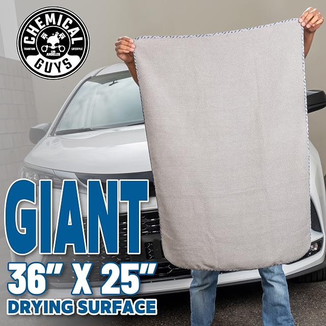 Chemical Guys, Waffle Weave Gray Matter Microfiber Drying Towel, 25 x 36 in — photo 2